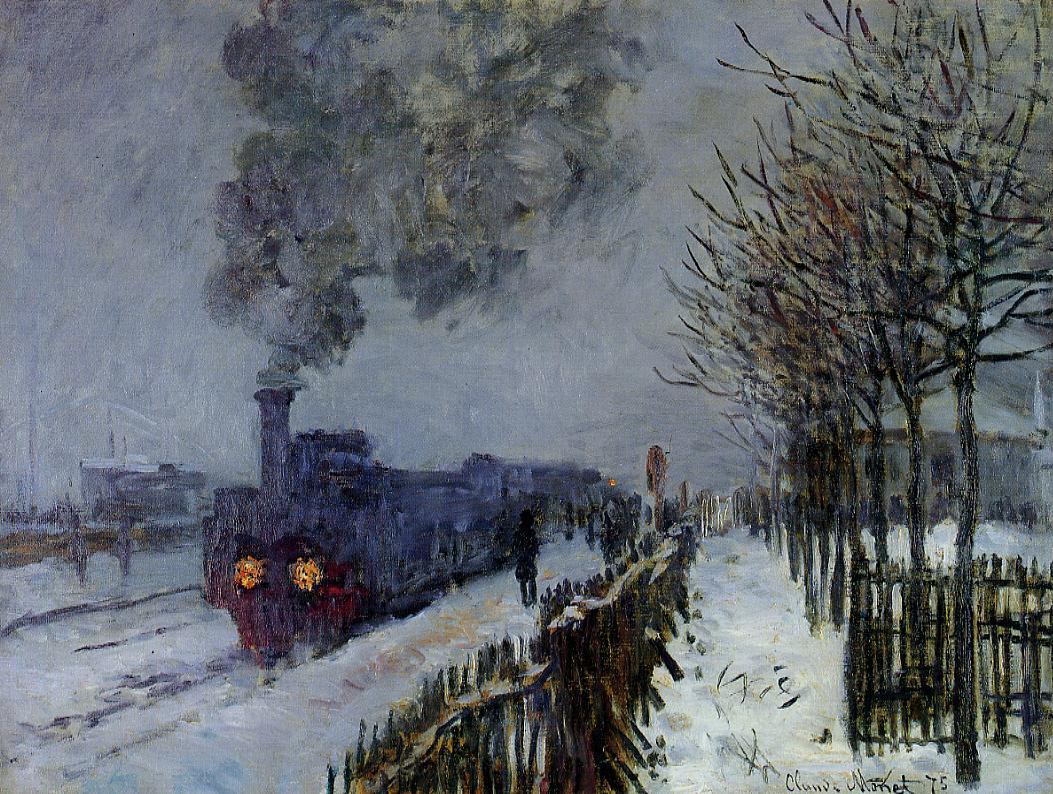Train in the Snow (aka The Locomotive) by Claude Monet.